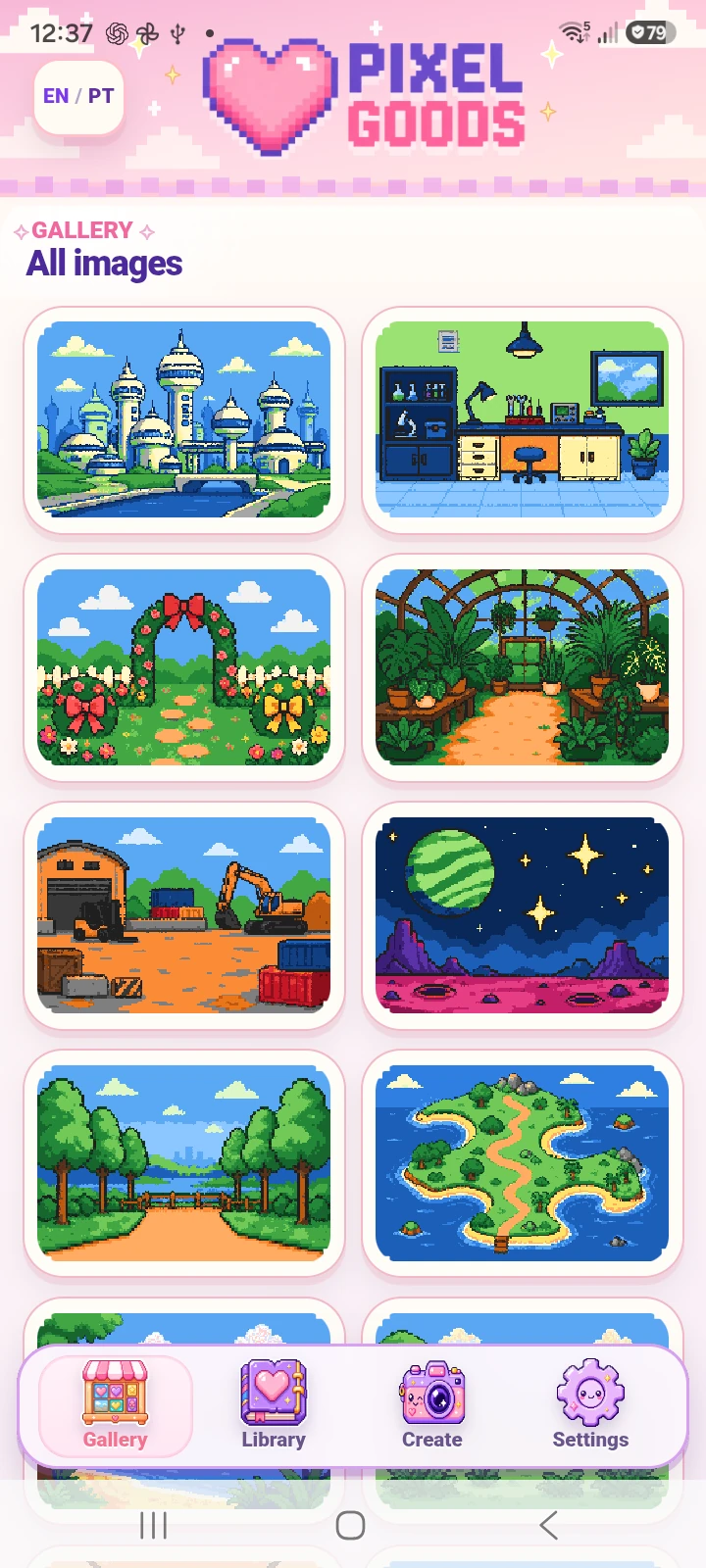 Real Pixel Goods gallery on a Samsung A075