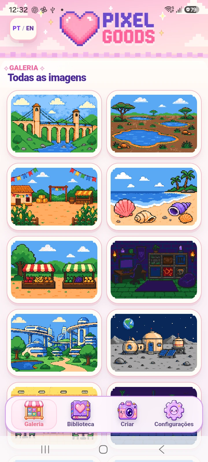 Galeria real do Pixel Goods no Samsung A075